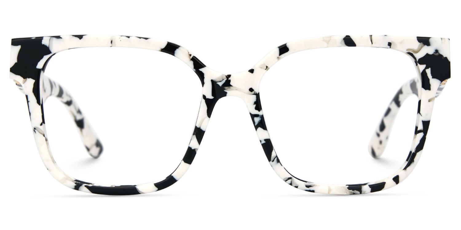 Kerri Wide Cow Print Glasses with Square Frames | ZEELOOL UK2