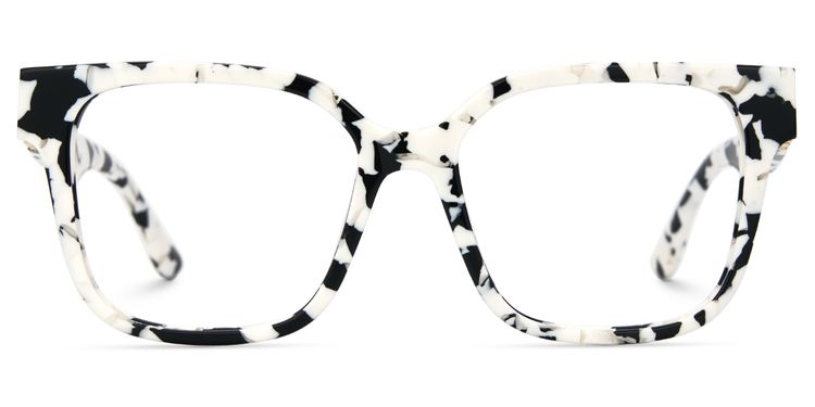 Kerri Cow Print Square Glasses