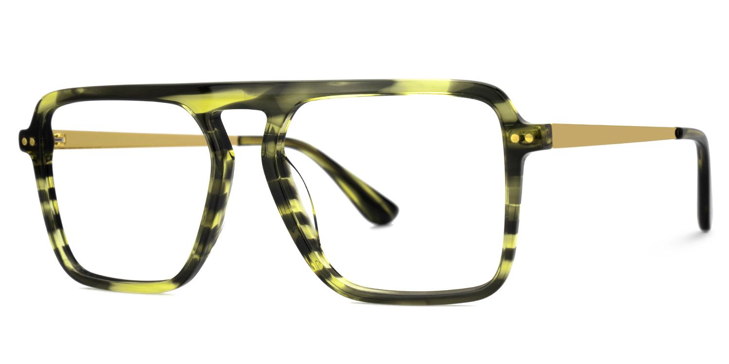 Briannie Green Aviator Prescription Glasses Online | ZEELOOL UK1