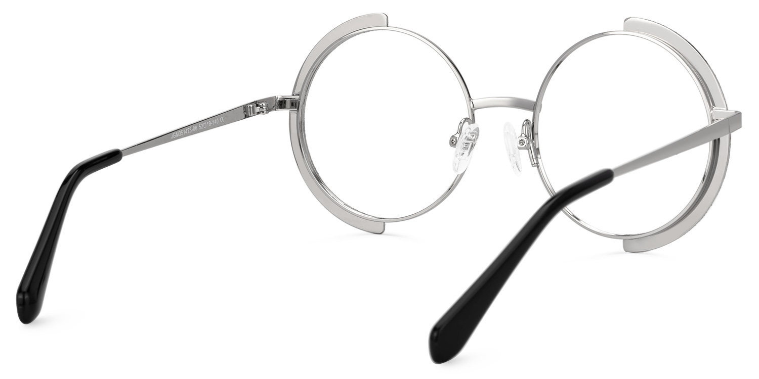 Crowe Round Silver Glasses3