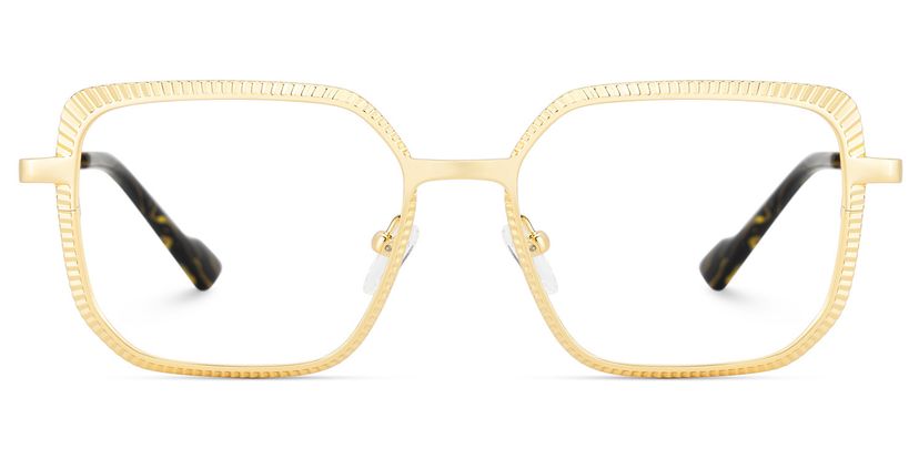 Maverick Square Gold Glasses