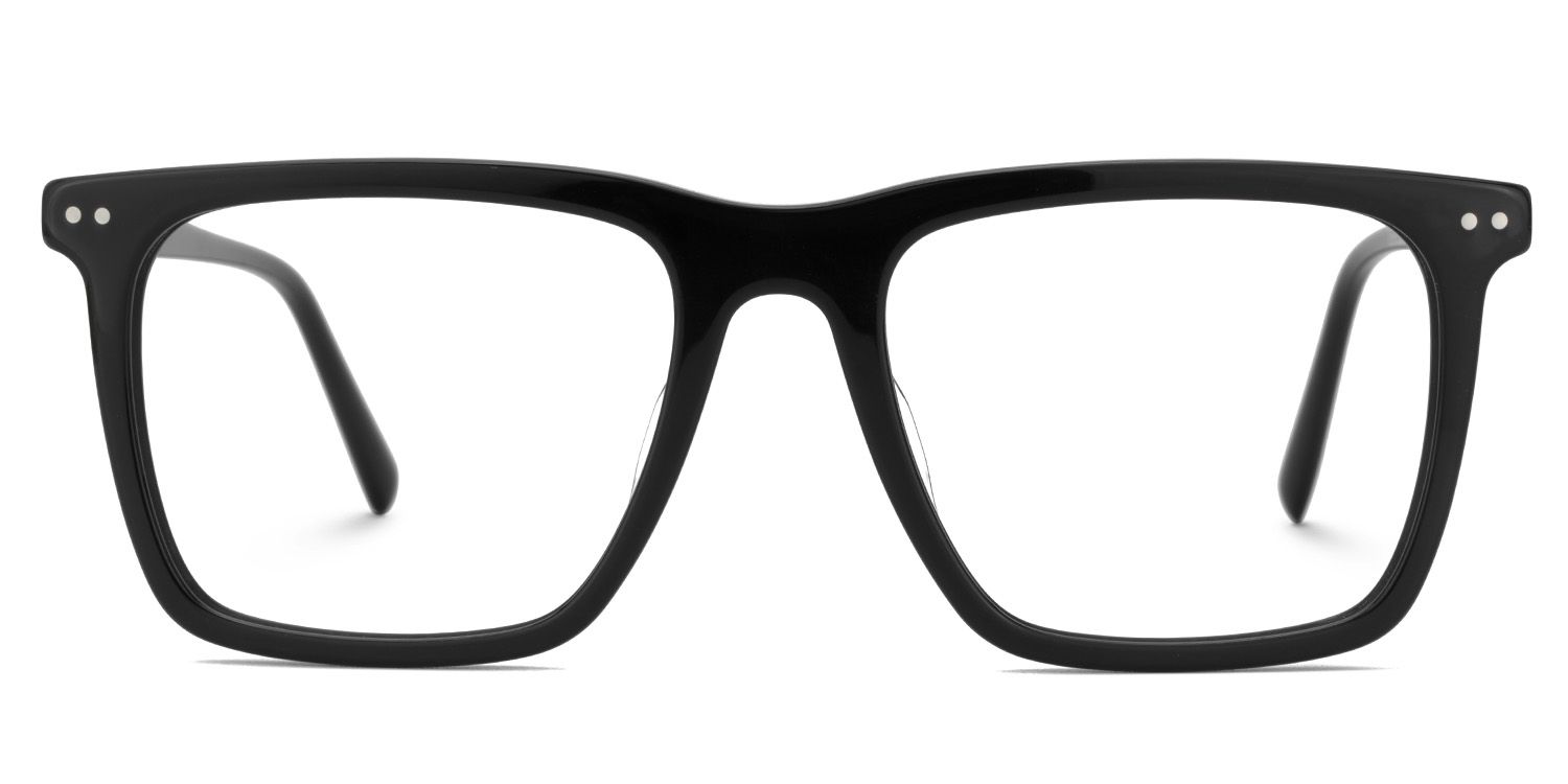 Frantz Thin Black Square Glasses For Men | ZEELOOL UK1