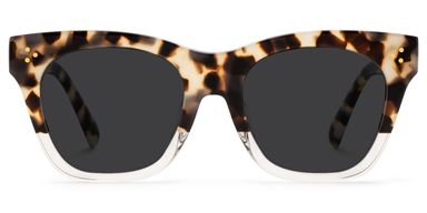 Tandy Rectangle Light-Tortoise Sunglasses