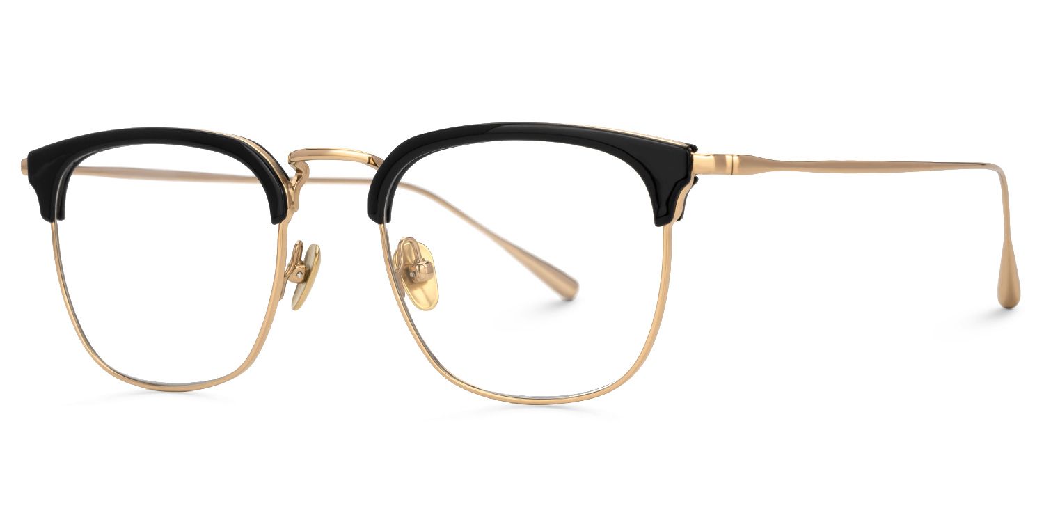 Caton Browline Mixed-Materials Full-Frame Eyeglasses | ZEELOOL UK1