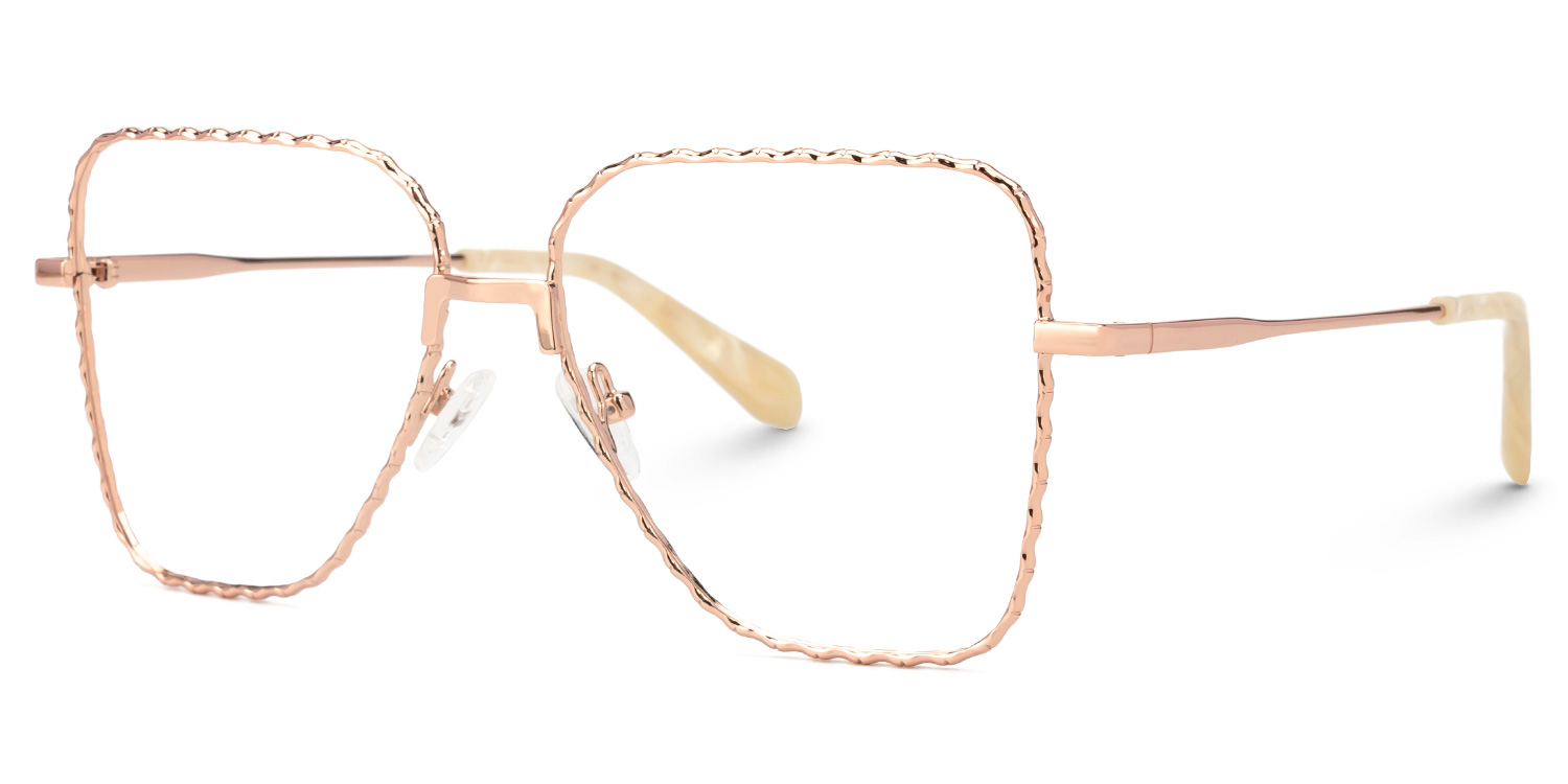 Alisandra Aviator Rose Gold Glasses1