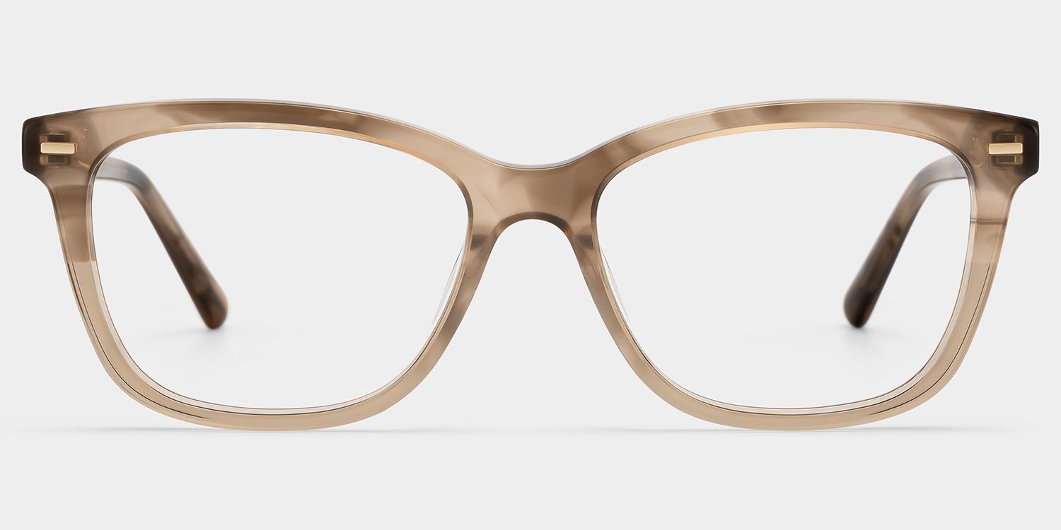 Sawyer Gradient Brown Rectangle Eyeglass Frames | ZEELOOL1