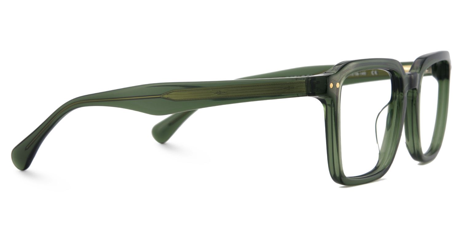 Vickerie Thin Green Glasses in Square Design | ZEELOOL UK4