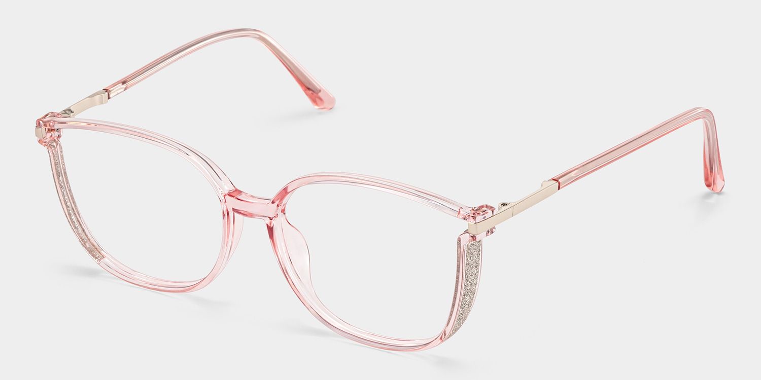 Rodz Light Pink Square Frame Glasses | Zeelool
