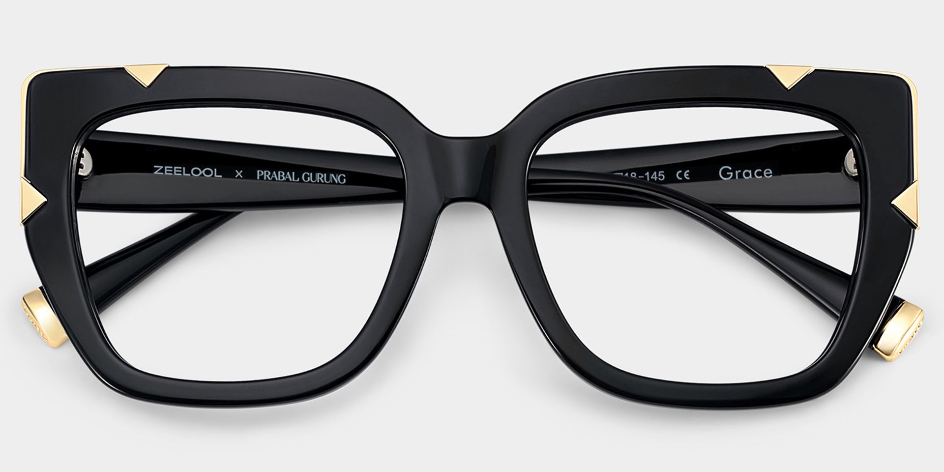Grace Black Butterfly Frame Glasses | ZEELOOL x Prabal Gurung2