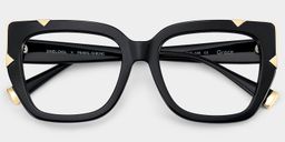 Grace Black Gold Cat eye Glasses2
