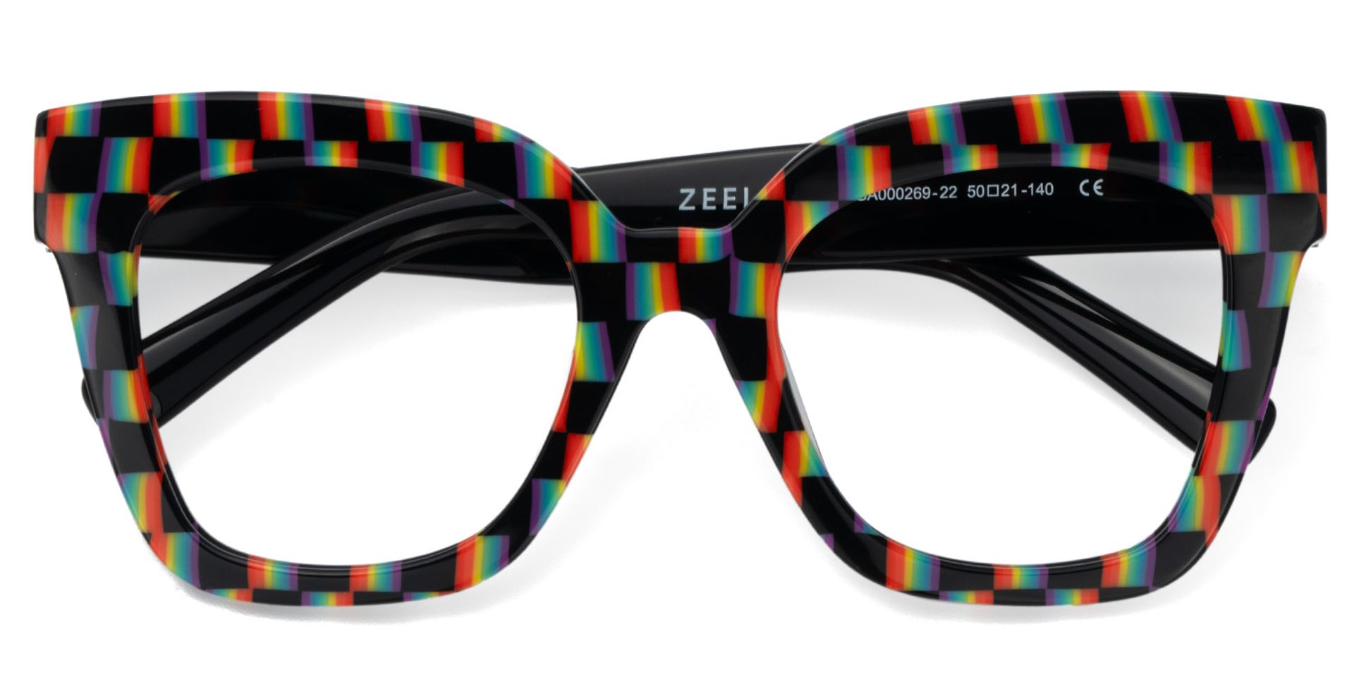 Malcolm Large Square Nerdy Glasses with Pure Black Arms1