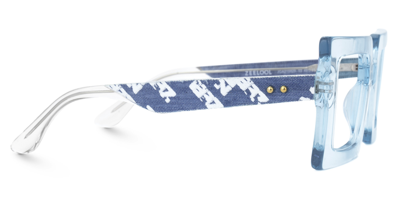 Tiffaney Square Blue Glasses2