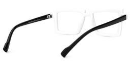 Zephyr Rectangle White Glasses5