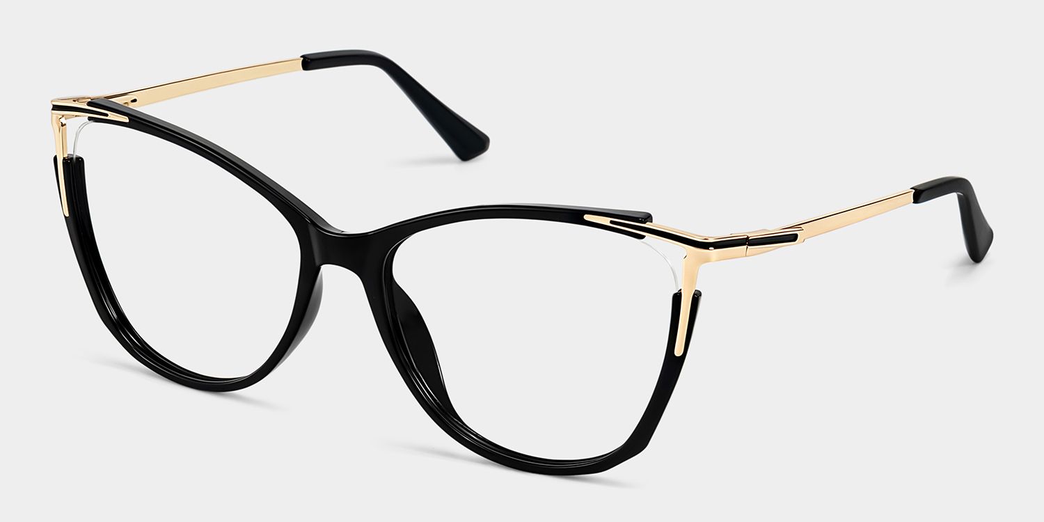 Yomary Black Cateye Frame Glasses | Zeelool Optical4