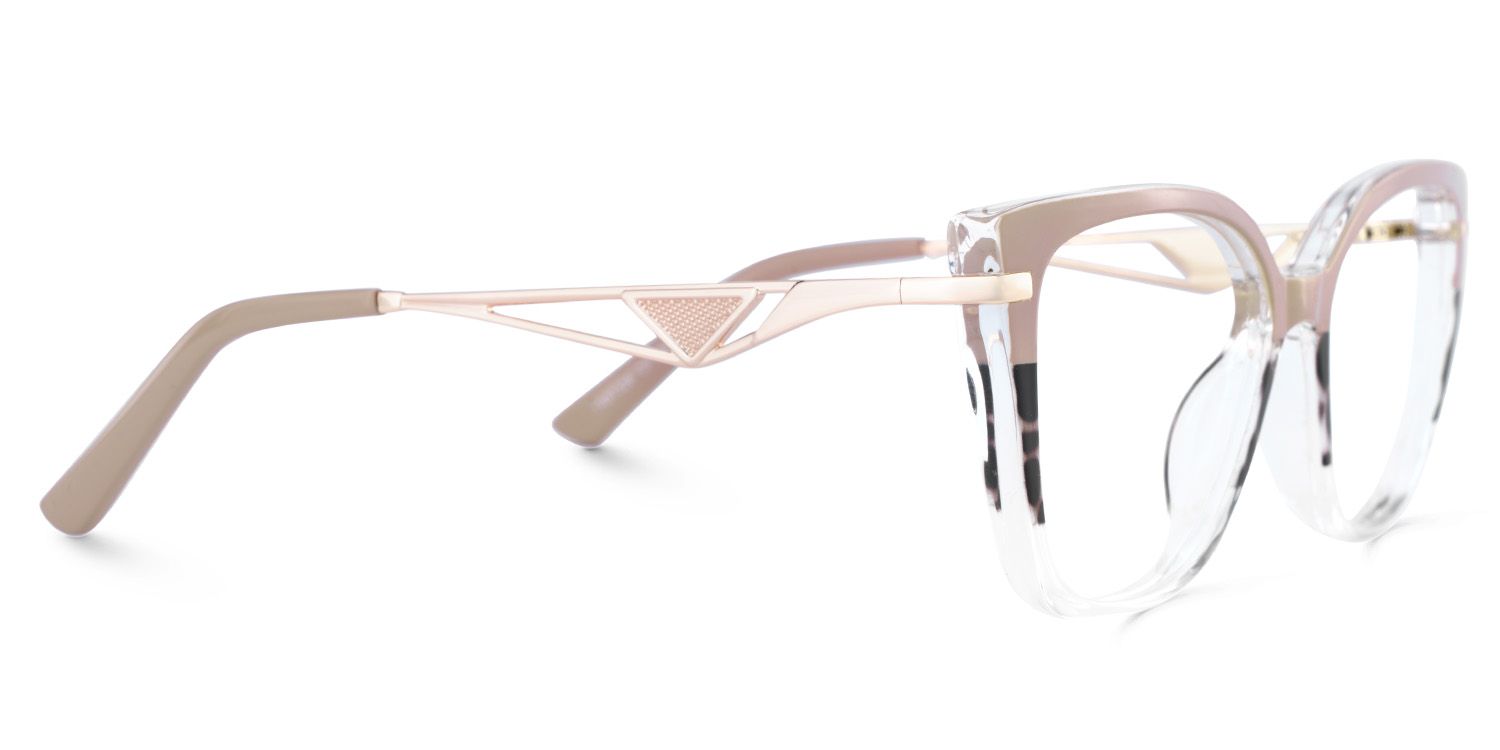Cateye Shape Blue Light Blocking Glasses with Three Color Blocking4