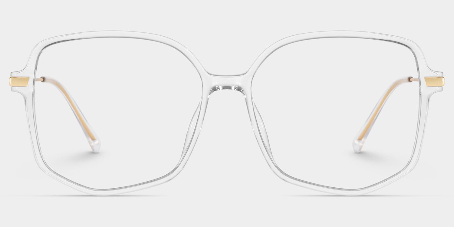 Payton Geometric Clear Eyeglasses | ZEELOOL UK0