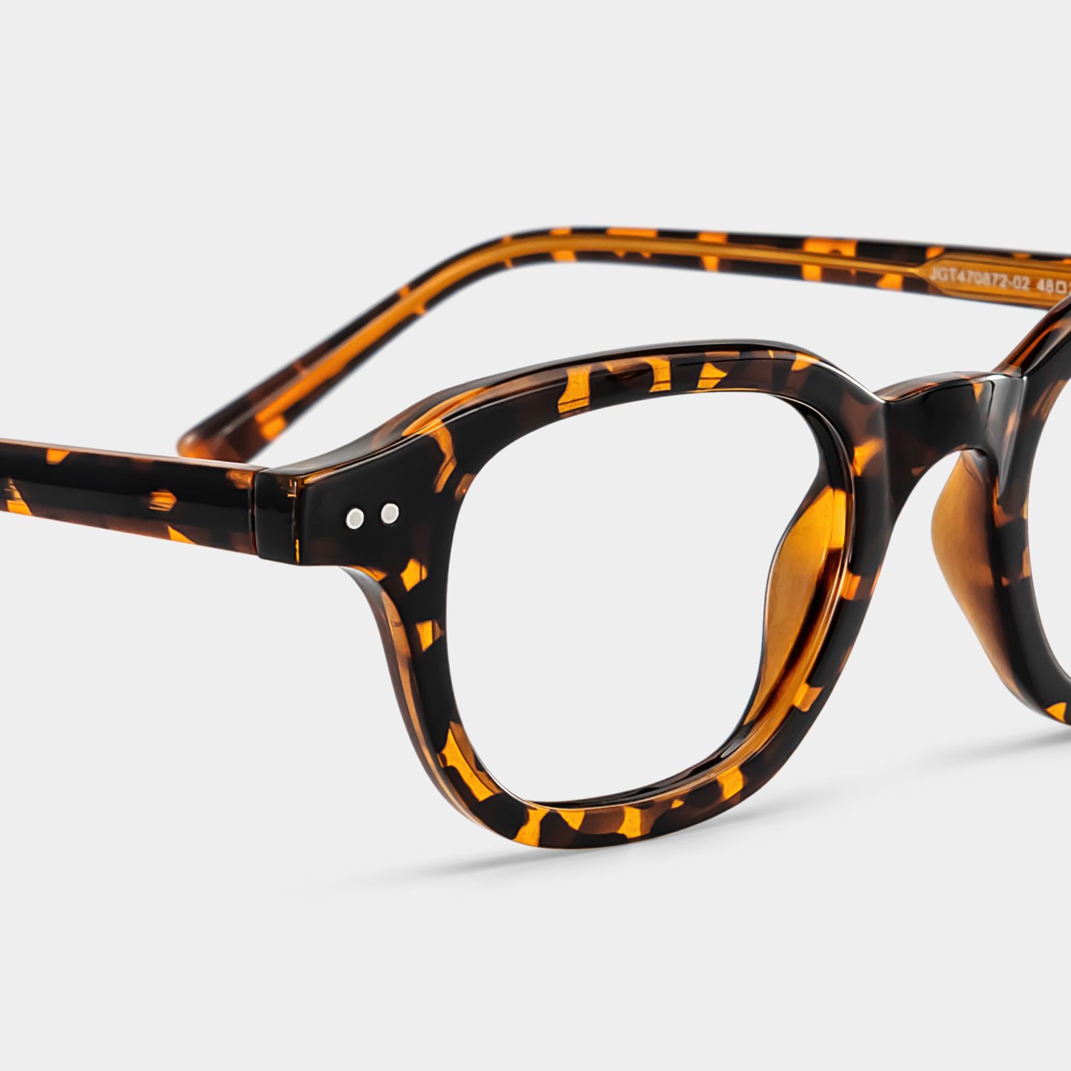 Amber Tortoise Frame Glasses with Square Frame Online | ZEELOOL5