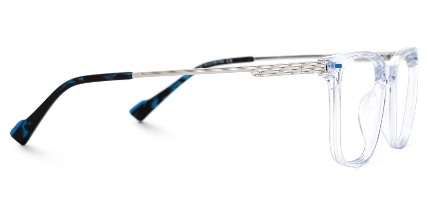 Dirrib Rectangle Clear Color Frame Glasses for Men | ZEELOOL UK2