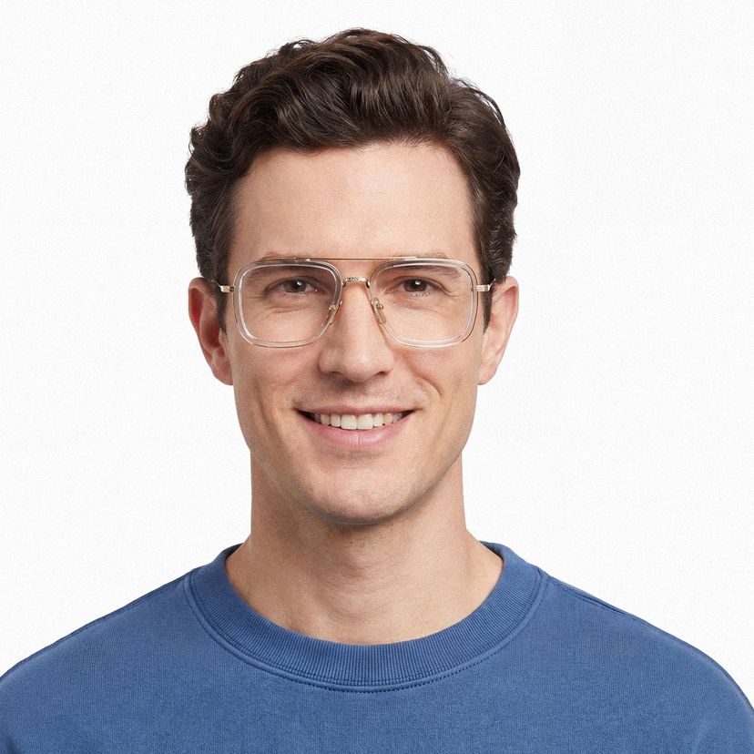 Gifford Aviator Clear Glasses