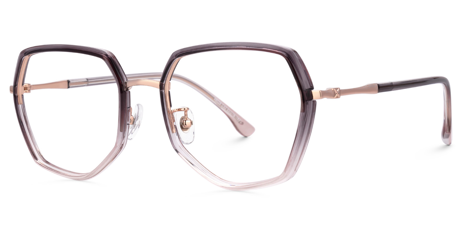 Kendra Geometric Acetate Full Frame Eyeglasses | ZEELOOL UK1