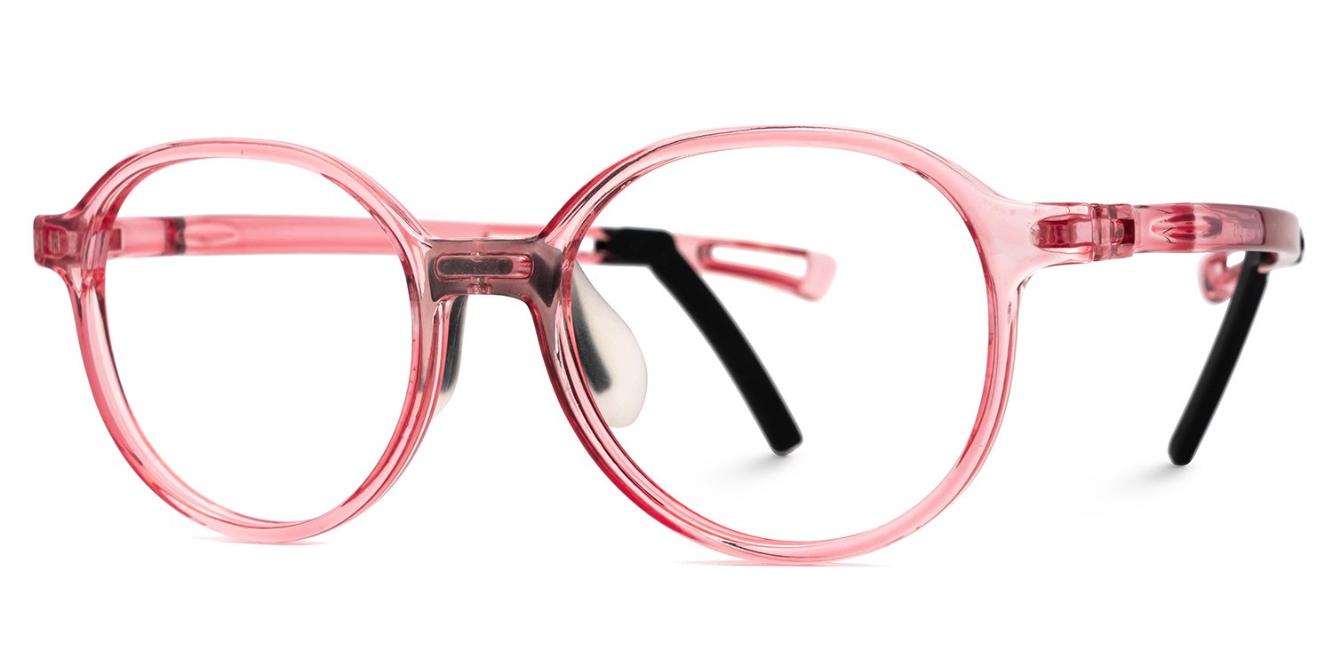 Petter Round Pink Frame Eyeglasses for Little Kids1
