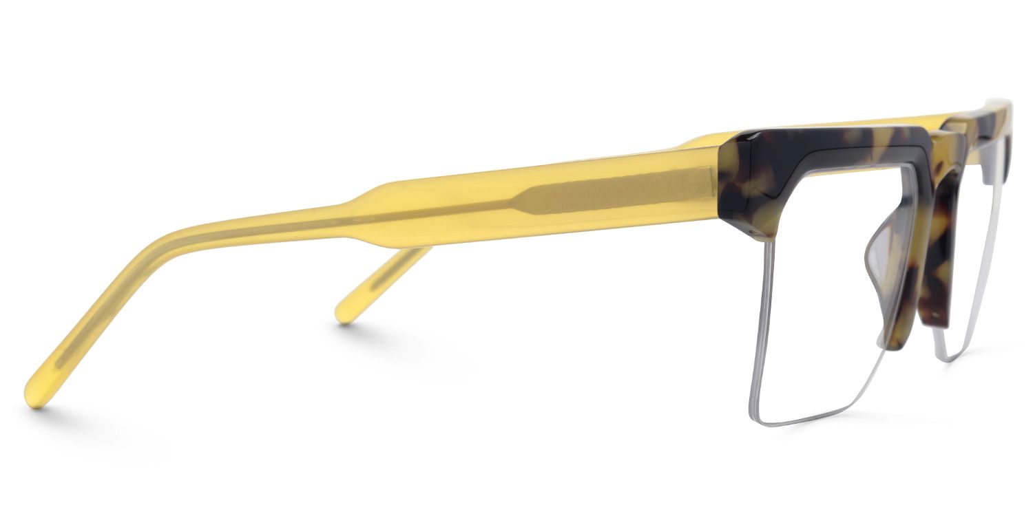 Myles Designer Eyeglasses in Browline Tortoise Frame2