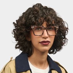 Taylor Square Gold Leopard Glasses0