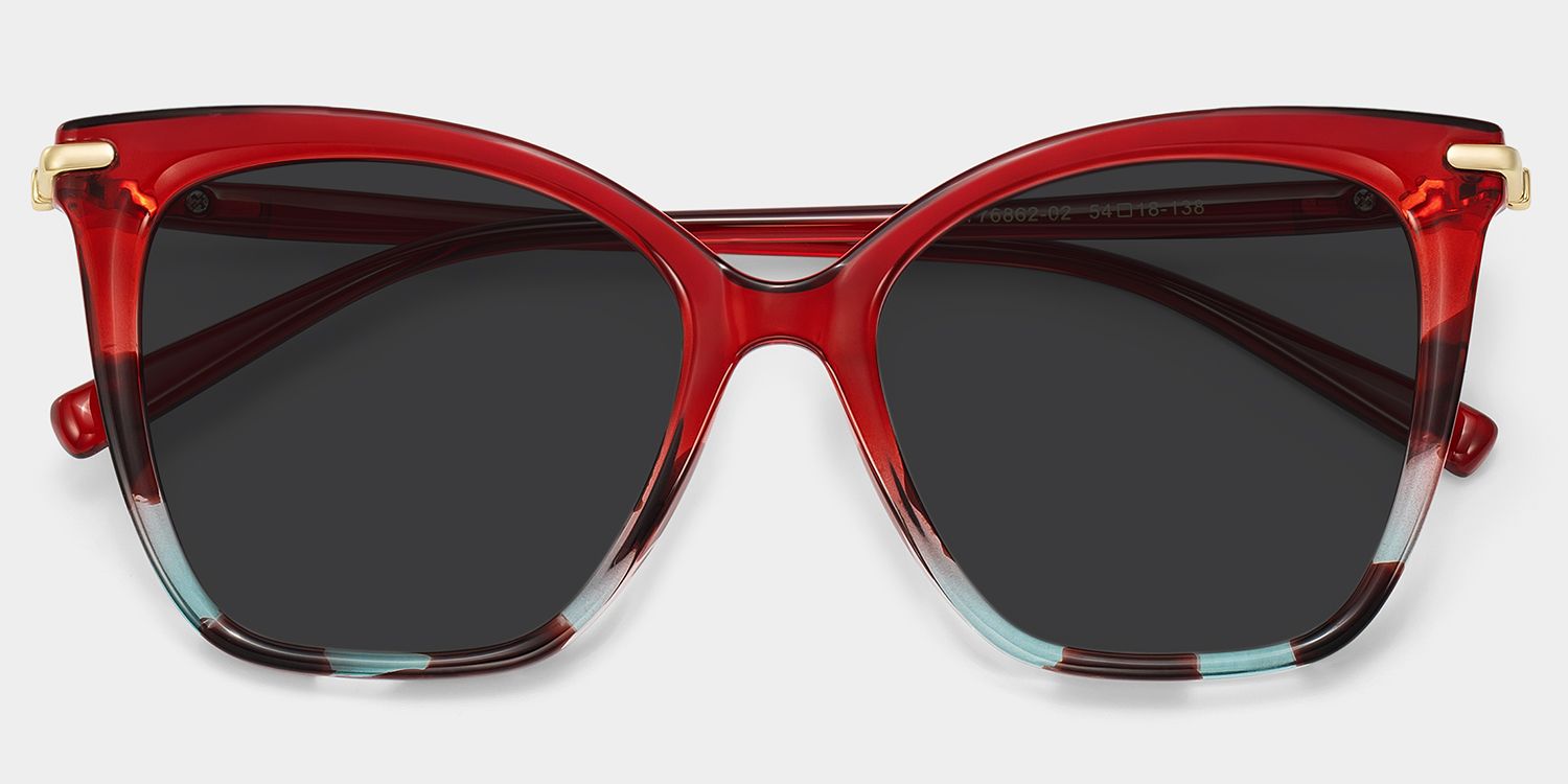 Lamar Tr90 Red Frame Sunglasses | ZEELOOL UK1
