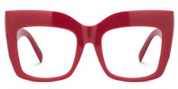 Alberta Cat Eye Red Glasses0
