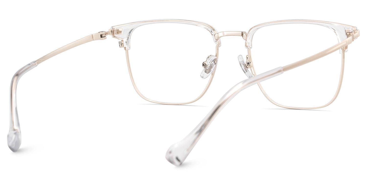 Owen Eyeglasses in Square Black Gold Frame | ZEELOOL UK5