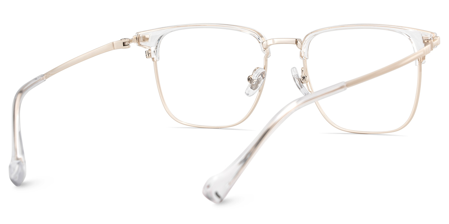 Owen Eyeglasses in Square Black Gold Frame | ZEELOOL UK5