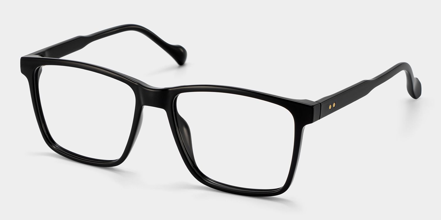 Burgos Square Black Glasses | ZEELOOL UK2