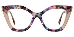 Nolia Cateye Floral Glasses0