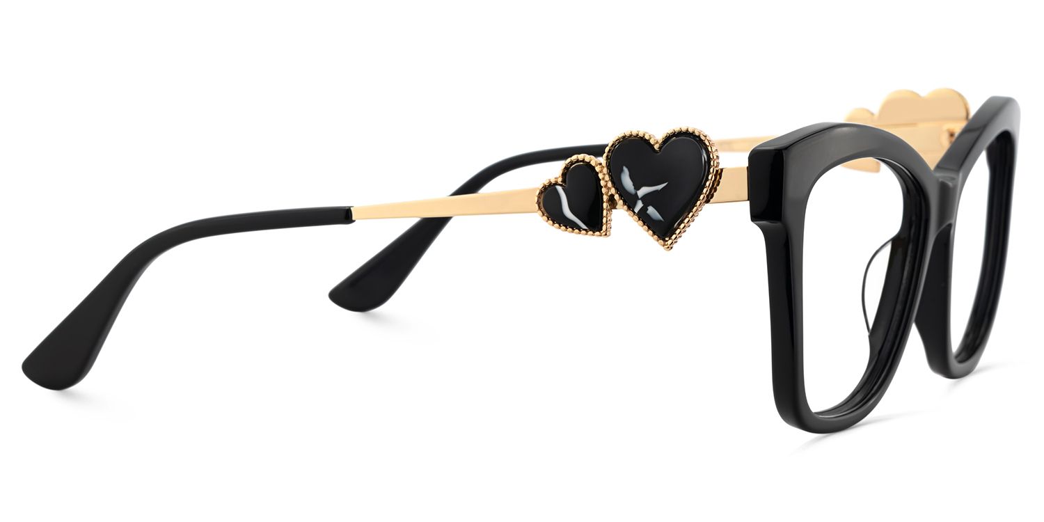 Large Black Prescription Glasses In Butterfly Shape4