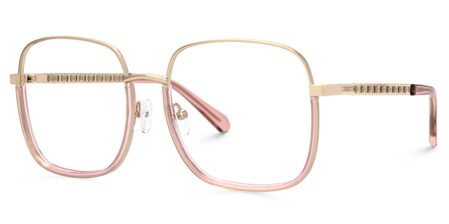 Perfecta Square Pink Glasses1