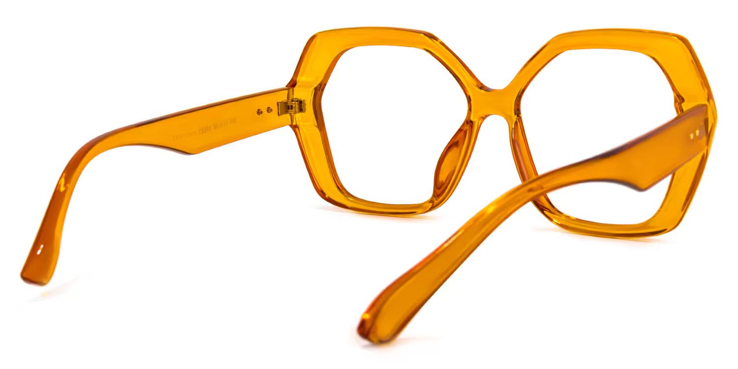 Piper Geometric Earthy-Yellow Glasses | ZEELOOL UK4