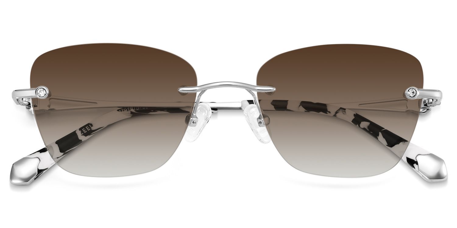 Rectangle Silver Eyeglasses- Seth Metal Frame Glasses1