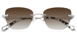 Seth Rectangle Silver Glasses1