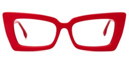 Newell Red Rectangle Glasses0