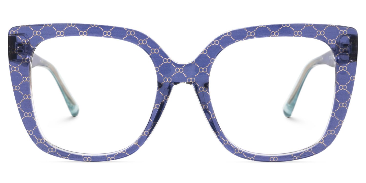 Brenda Purple Square Frame Glasses Online | ZEELOOL UK0