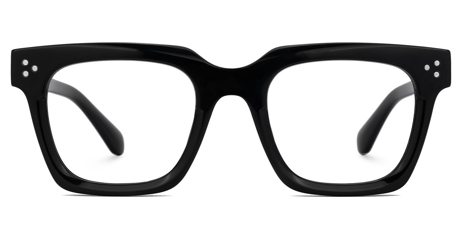Diagne Square Black Full Frame Glasses | ZEELOOL UK0