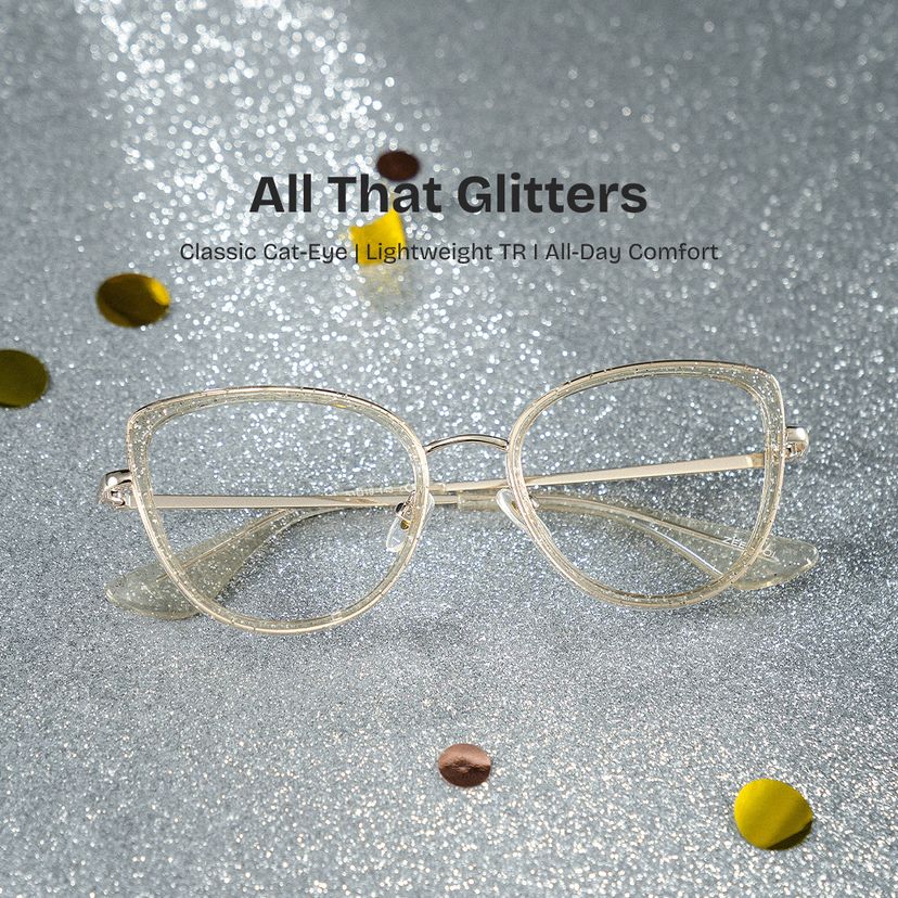 Celine  Cat-eye Gold Glasses