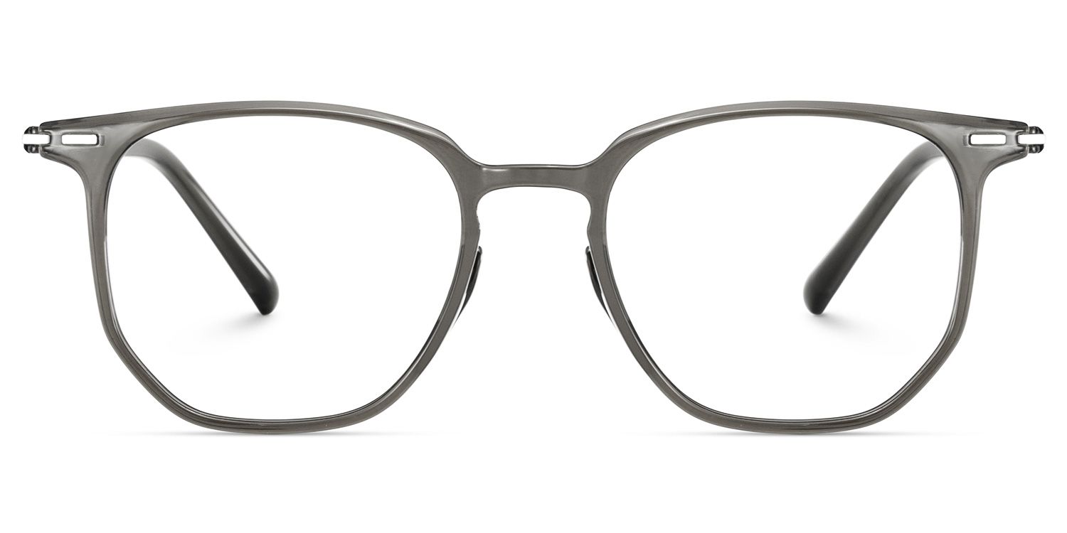 Geometric Gray Eyeglasses- Isla TR90 Frame Glasses0