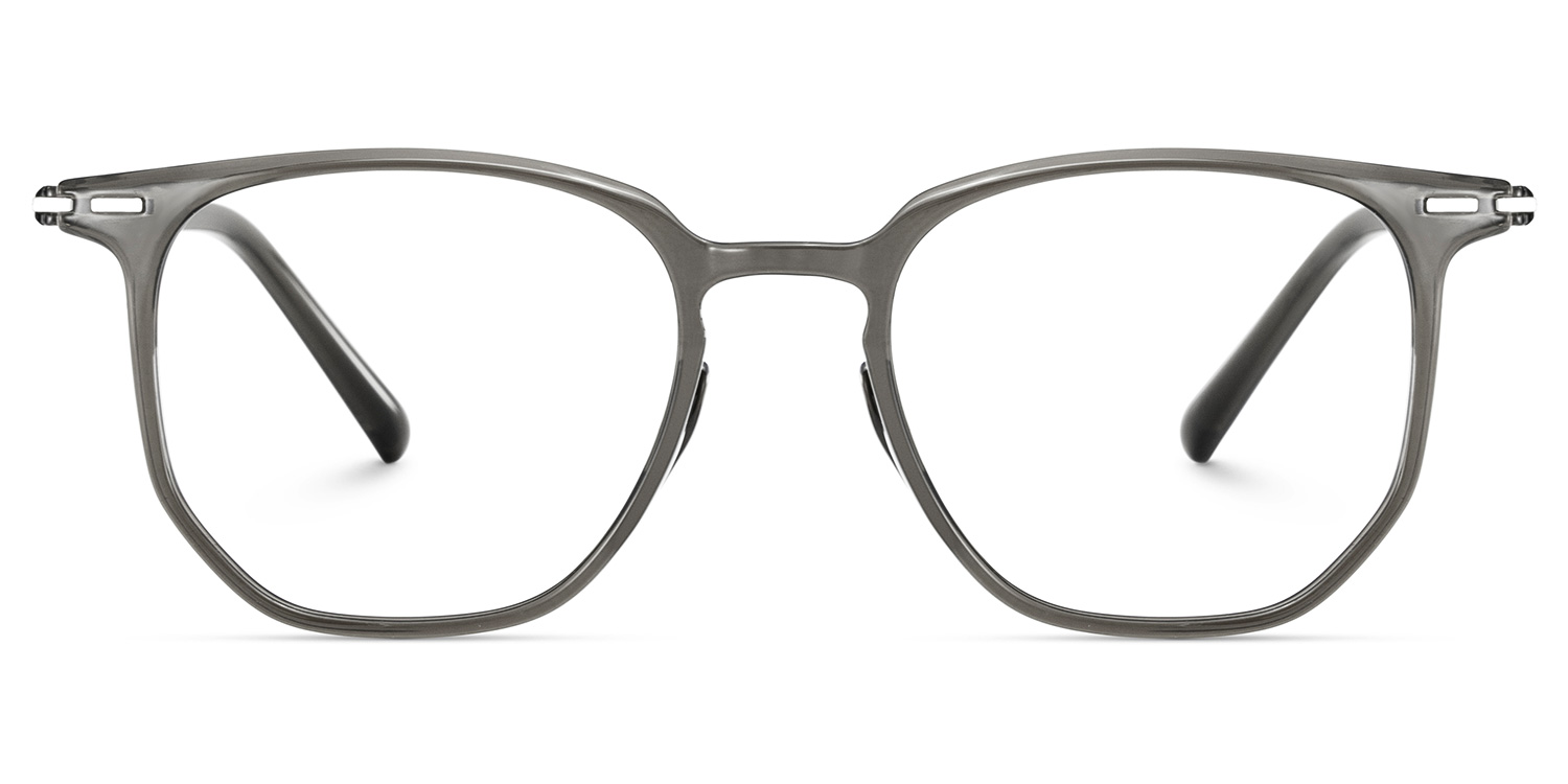 Geometric Gray Eyeglasses- Isla TR90 Frame Glasses0