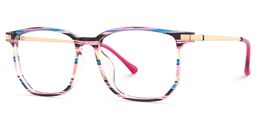 Fezell Square Black Pink Glasses3