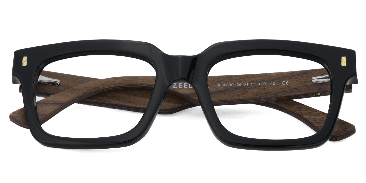 Rangel Rectangle Black Glasses2