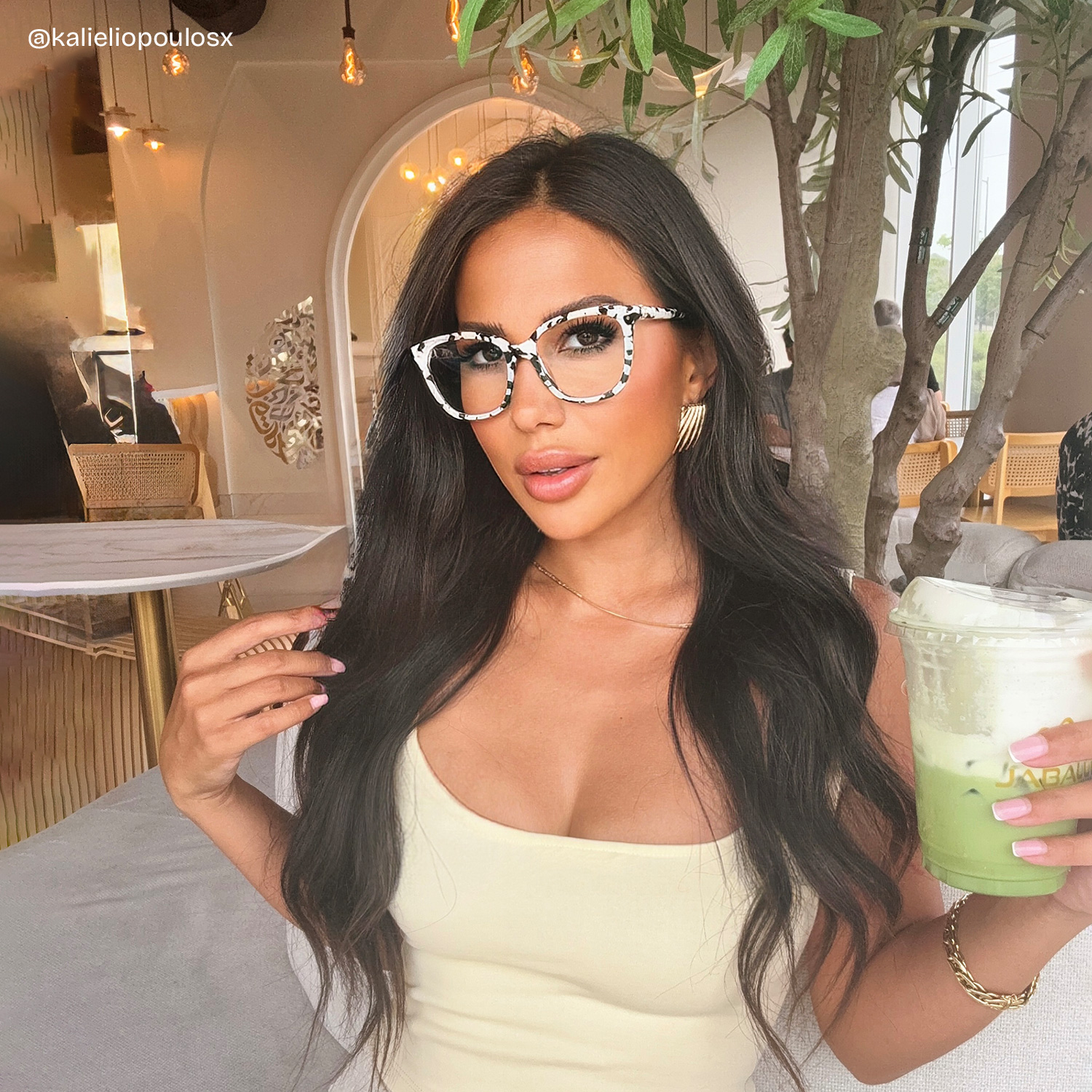 ZEELOOL Miles Square Cow Glasses