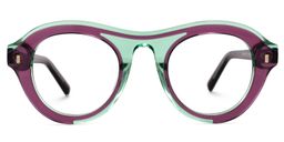Milan Round Purple Glasses0