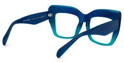 Charmaine Cat Eye Blue-Green Glasses4