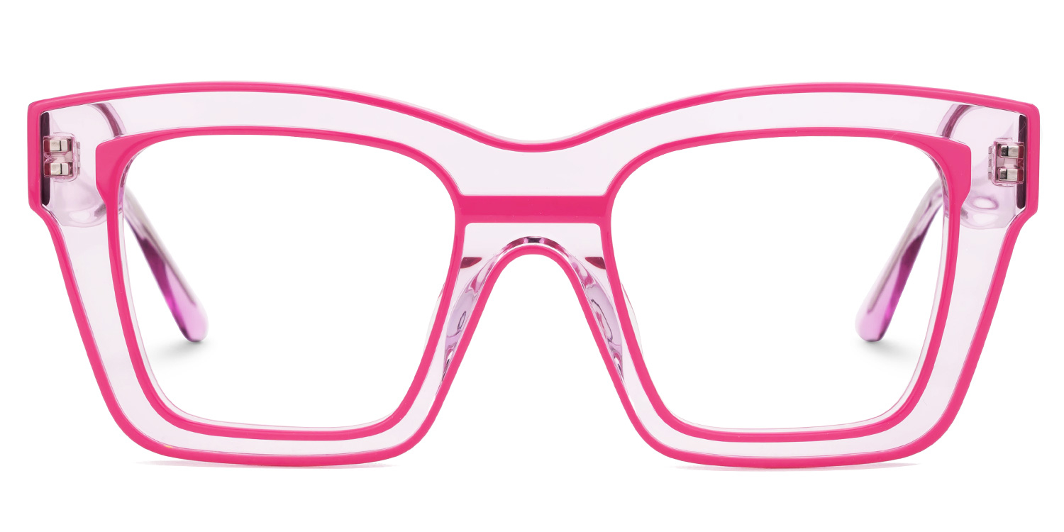 Legette Designer Eyeglasses in Square Pink Frame0